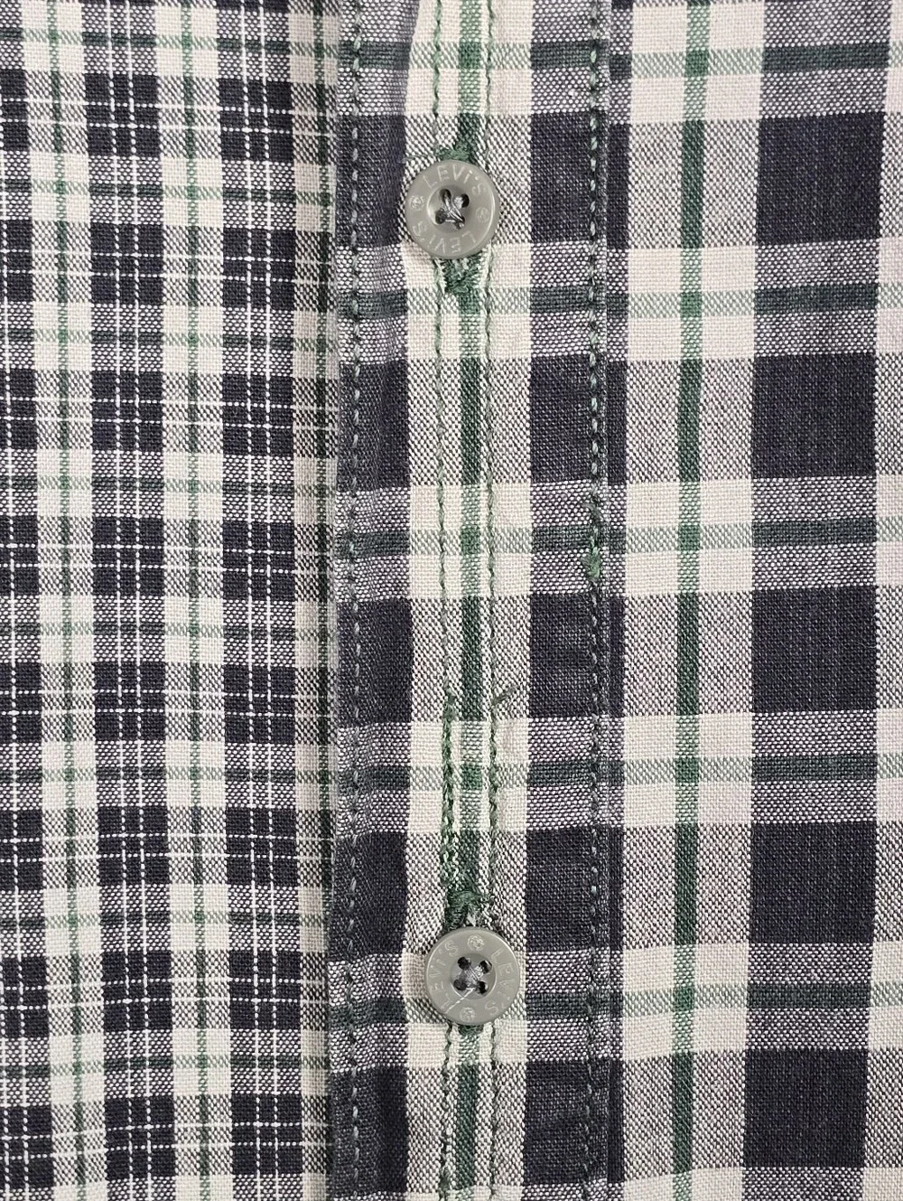 Levi's Patchwork Plaid Shirt Mens Large L Flannel Button Up Long Sleeve Vintage